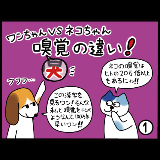 ワンちゃん VS ネコちゃん 嗅覚の違い！